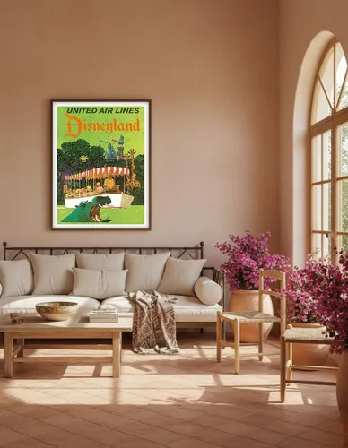 Miniatura 5 de California - Jungle Cruise Hippo - United Air Lines - Póster vintage de viaje de aerolínea por Stan Galli c.1960s - Impresión artística maestra