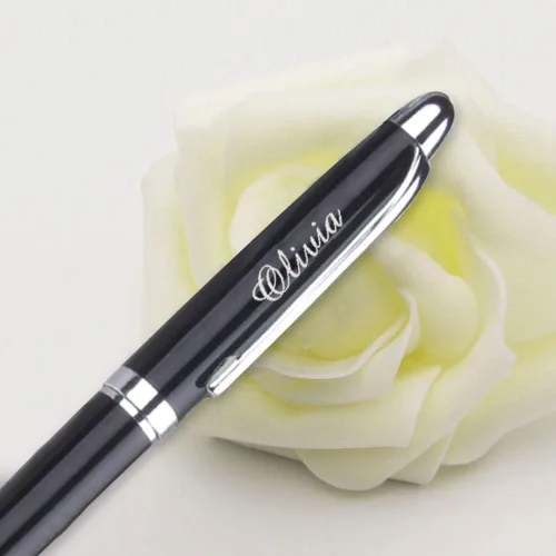 Miniatura 2 de EDSG Bolígrafos personalizados para hombres y mujeres, regalo personalizado, bolígrafos grabados para él, marido, papá, abuelo, bolígrafo Negro