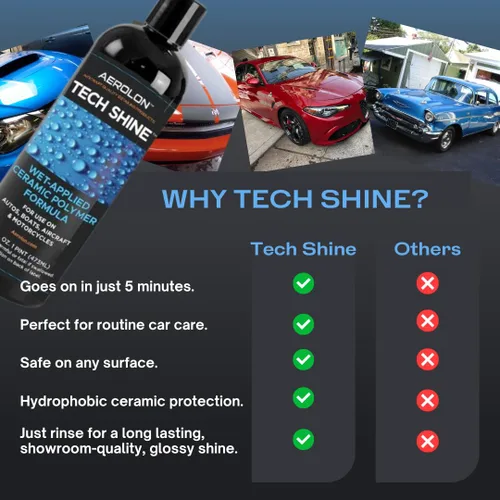 Miniatura 4 de Tech Shine: revestimiento de cerámica para automóviles, cera de automóvil, esmalte de automóvil, revestimiento de polímero de cerámica, esmalte