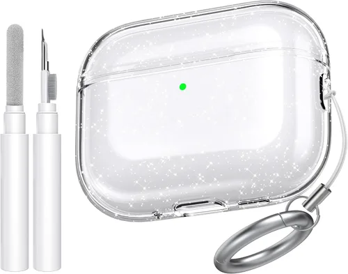 Miniatura 22 de AhaStyle Funda transparente para Airpods Pro 2 (2023/2022), fundas protectoras de TPU suave vienen con correa de mano compatible con Apple AirPods