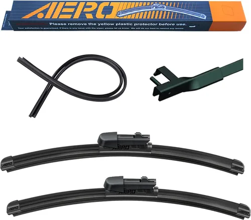 Miniatura 39 de AERO Avenger - Limpiaparabrisas prémium de 26 pulgadas + 19 pulgadas para todas las estaciones con repuestos de goma adicionales, repuesto