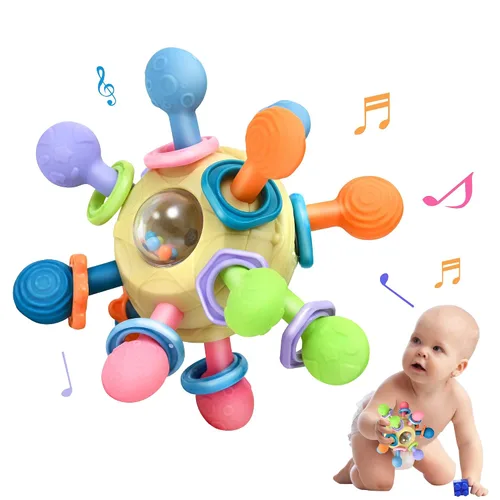 Miniatura 9 de Juguetes de dentición Montessori para bebés de 0-6 y 6-12 meses mordedores para bebés juguetes sensoriales para bebés de 0 3 6 9 12 18 meses