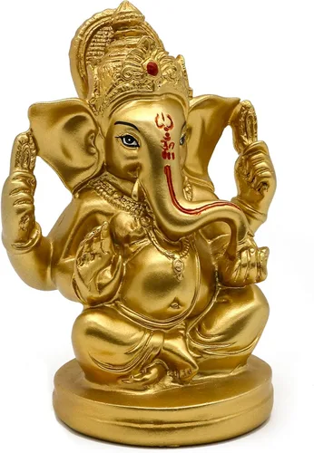 Miniatura 8 de alikiki Estatuas hindúes de Dios Señor Ganesha – 5 pulgadas de alto, india, Dios Ganesha, ídolo para el hogar, decoración de mandir Pooja, figura