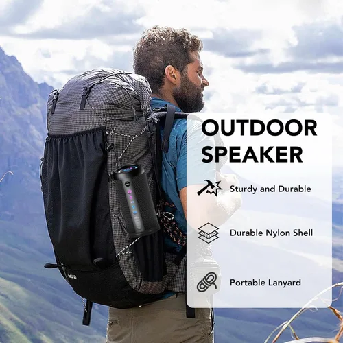 Miniatura 6 de Altavoz Bluetooth portátil, altavoz Bluetooth 5.4, altavoz dual de 30 W, graves profundos, tiempo de reproducción de 30 horas, modo de 3