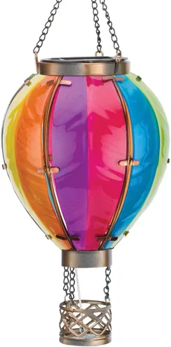 Miniatura 12 de Regal Art & Gift Linterna Solar de Globo Aerostático – Luces LED Colgantes Alimentadas por Energía Solar, Lámpara Decorativa Portátil Impermeable