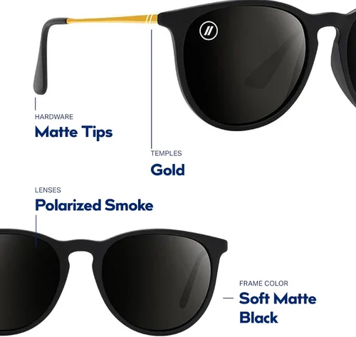 Miniatura 22 de Blenders Eyewear North Park – Gafas de sol polarizadas – Forma clásica, marco de metal mixto – 100% protección UV – Para hombres y mujeres