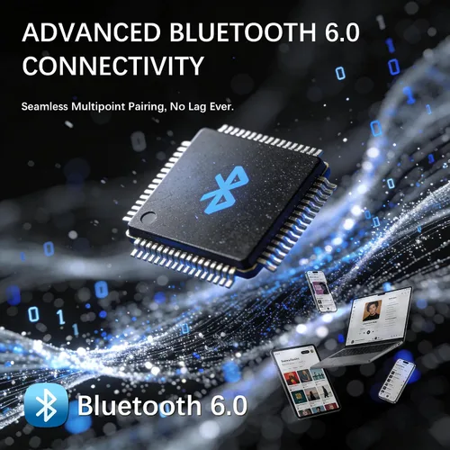 Miniatura 5 de Essonio Auriculares abiertos inalámbricos Bluetooth 6.0, DT9.0 con sonido direccional con ganchos para las orejas 35H tiempo de reproducción ENC