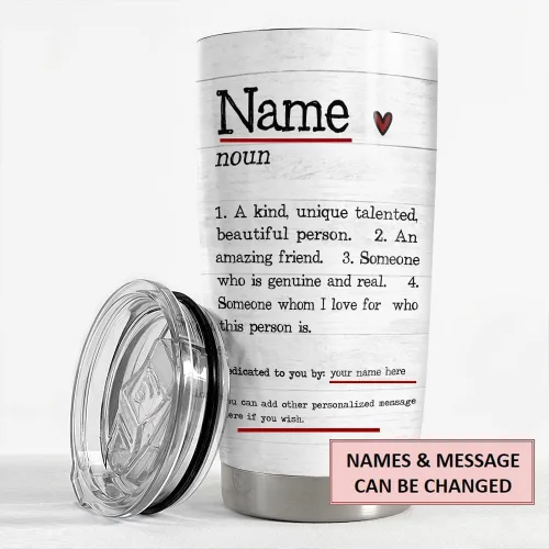 Miniatura 2 de SANDJEST Taza personalizada para mejor amiga Definición de mejor amiga Tazas de 20oz 30oz con tapa, regalo para mujeres, niñas, mejores amigas