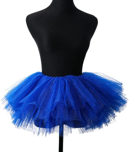 Miniatura 18 de REETAN Falda tutú de ballet de 6 capas de tul corto tutús para mujer