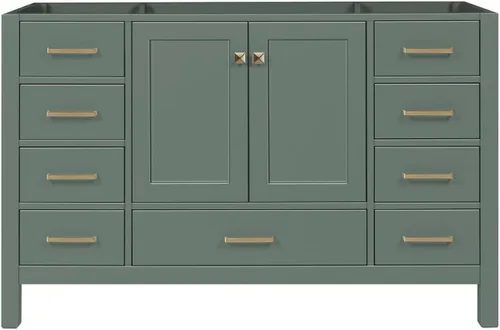 Miniatura 61 de ARIEL Cambridge - Mueble base de tocador de baño de 36 pulgadas, madera maciza, 2 puertas de cierre suave, 5 cajones de cola de milano