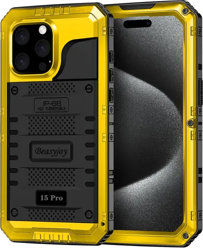 Miniatura 9 de Beasyjoy Funda de Metal para iPhone SE 2022/2020/8/7, Funda Impermeable Resistente con Protector de Pantalla, Protección de Cuerpo Completo Grado