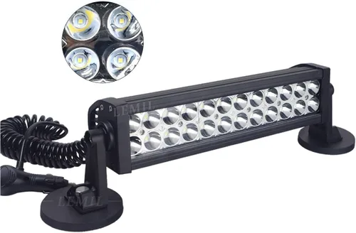 Miniatura 8 de LEMIL Barra de luz LED de 72 W, luz de inundación, luz de trabajo magnética, encendedor de cigarrillos, impermeable, conducción todoterreno con Haz