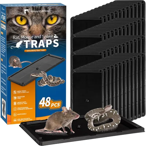 Miniatura 10 de LULUCATCH, trampas para ratones, 6 unidades de trampas grandes de pegamento para interiores para el hogar, tablas de pegamento a granel pre-cebadas