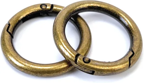 Miniatura 12 de 10 piezas de clips de mosquetón redondos con resorte, anillos en O, cierres de gatillo, hebillas de presión para llavero, costura, fabricación