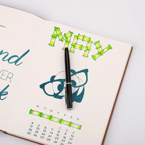 Miniatura 6 de AHGXG Paquete de 2 cuadernos B5 con cuadrícula de puntos (7.6 x 10 pulgadas) con papel grueso de puntos de 4.23 oz/m², cubierta de cuero suave, negro