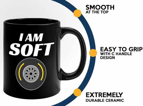 Miniatura 4 de Racer Coffee Mug 11oz Black - I'm Soft - Fuel Speed Racer Car Guys Circuit Automotive Racing Boy Gifts For Him Dad Men Boyfriend