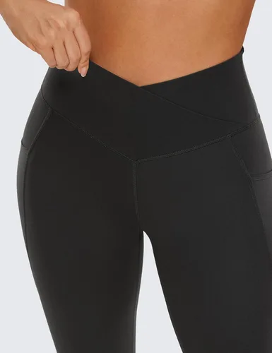 Miniatura 4 de CRZ YOGA Butterluxe - Leggings de entrenamiento con cintura cruzada para mujer, con bolsillos, 25 pulgadas, cintura alta en V, pantalones de yoga