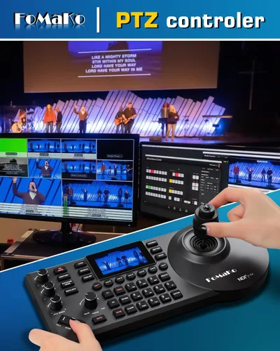 Miniatura 8 de FoMaKo Cámara PTZ 4K NDI de 60 fps 30x, compatible con salida NDI HX3 4K 60fps, zoom óptico de 30x, seguimiento automático AI Gen 3