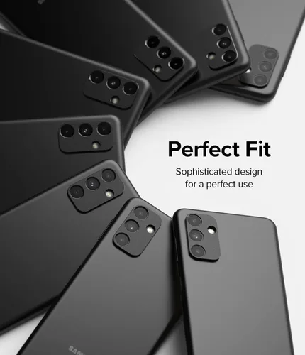 Miniatura 3 de Ringke Estilo de cámara compatible con Samsung Galaxy A13 5G protector de lente de cámara, marco de aluminio resistente adhesivo - negro