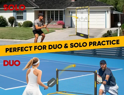 Miniatura 3 de SwingIt Red de rebote de práctica de pickleball de 6 pies, mini red de bolas de pepinillo portátil para entrada al aire libre, patio trasero