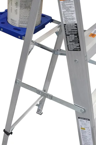 Miniatura 6 de LITE Escalera de aluminio de 4 pies con bandeja de herramientas, capacidad de carga de 250 libras, tipo I, LP-2111-04