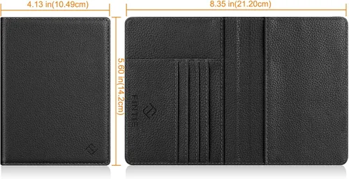 Miniatura 5 de Fintie - Funda para pasaporte, billetera de viaje delgada con bloqueo RFID, estuche para tarjetas, protector para pasaporte, elementos esenciales