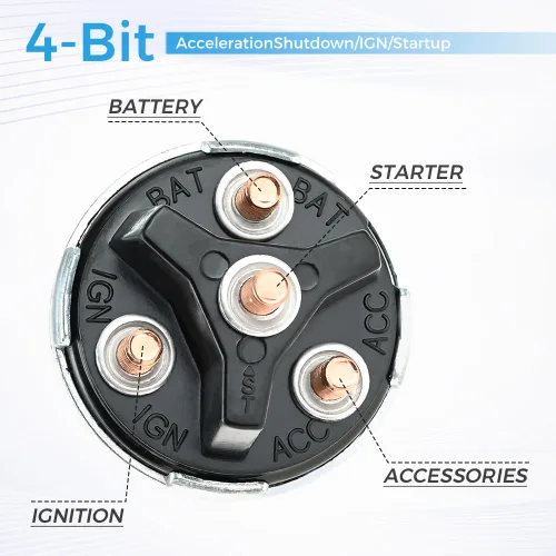 Miniatura 4 de Interruptor de llave de encendido de 4 posiciones, reemplazo universal del interruptor de arranque para automóvil, carretilla elevadora, camión