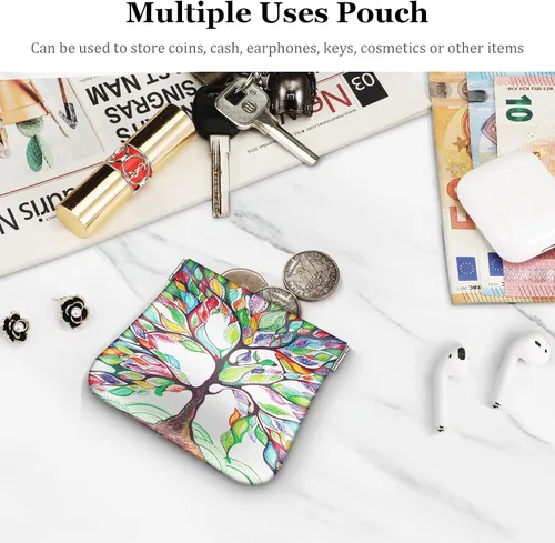 Miniatura 3 de Fintie - Monedero de piel sintética para monedas para mujeres y niñas, Love Tree, Moda
