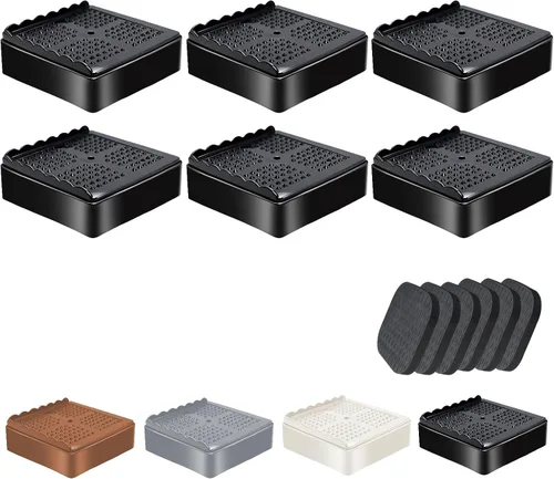 Miniatura 13 de Elevadores de Muebles Resistentes Elevadores de Cama Ajustables Bloques de Elevación 4, 3, 2 pulgadas para Sofá, Sillón, Mesa, Escritorio, Patas