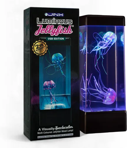 JINX LUMINOUS JELLYFISH Lámpara grande de alta calidad – Luz LED de 14 pulgadas para acuario con medusas flotantes realistas – Alternativa de