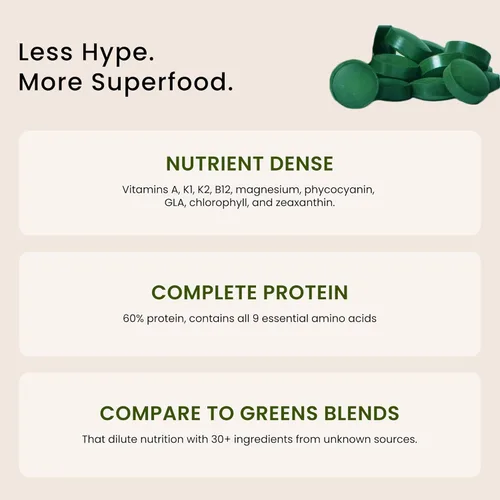 Miniatura 3 de Nutrex Hawaii Gomitas de espirulina hawaiana pura, sin azúcar, superalimento vegano más vitamina D3, cultivado en granja en Kona, sin OMG, 60