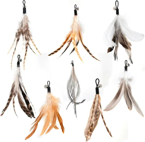 Miniatura 9 de miwoowim Juguetes interactivos para gatos, 10 piezas de juguetes retráctiles para gatos y juguetes de plumas, juguetes de enriquecimiento para gatos