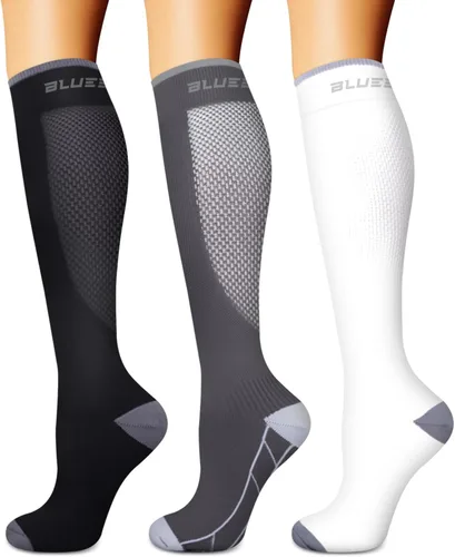 Miniatura 49 de Calcetines de compresión para mujeres y hombres (3 pares) – El mejor apoyo para enfermeras, correr, senderismo, recuperación y calcetines de vuelo