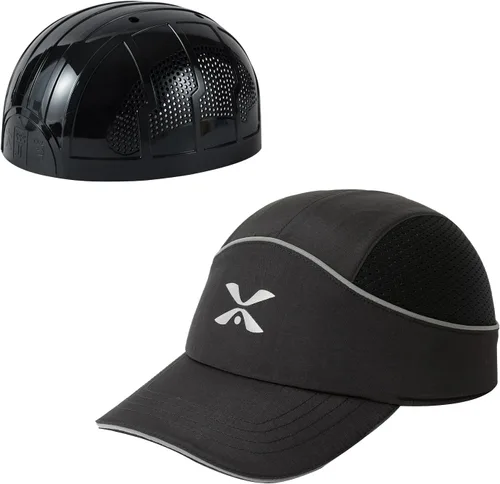Miniatura 11 de TIHEEN Gorra de seguridad unisex, estilo gorra de béisbol con rayas reflectantes, ligera y transpirable, gorra de protección para la cabeza