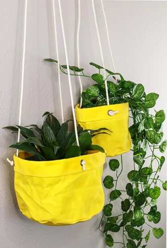 Miniatura 3 de Caldo Dos perchas para plantas, perfectas para decoración de interiores o exteriores (amarillo)