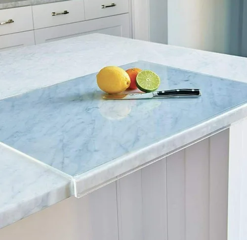 Tabla de cortar transparente para cocina con borde antideslizante de 24 pulgadas de ancho x 16 pulgadas de largo (pequeño) AZM Displays