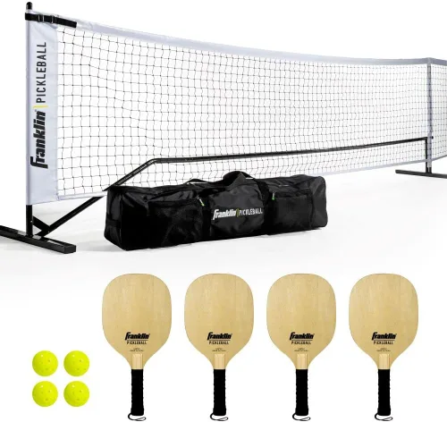 Miniatura 12 de Franklin Sports Red de Pickleball Portátil para Exteriores - Red de Tamaño Reglamentario de 22 Pies con Bolsa de Viaje