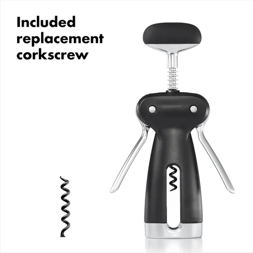 Miniatura 3 de OXO Sacacorchos con alas SteeL con cortador de papel de aluminio extraíble