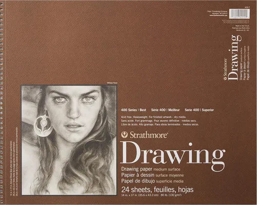 Miniatura 10 de Strathmore Bloc de papel de dibujo reciclado encuadernado con alambre 9 x 12 pulgadas - 80 libras, 24 hojas -62443900