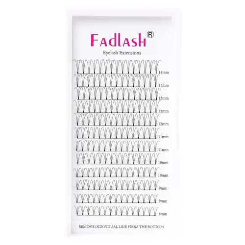 Miniatura 27 de Extensiones de pestañas postizas en abanico 10D Extensiones de pestañas postizas prefabricadas 0.05 0.07 de grosor Extensiones de pestañas postizas