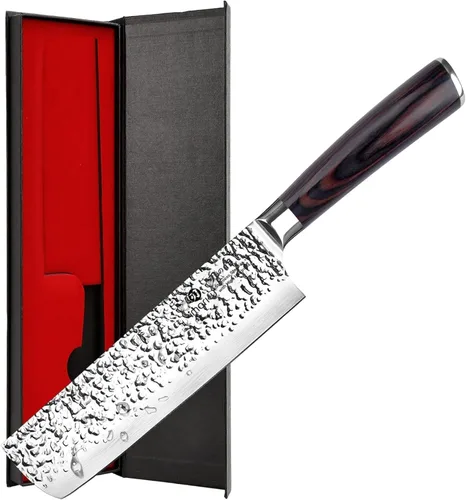 Miniatura 12 de imarku Cuchillo de chef profesional japonés de 8 pulgadas, cuchillo de pelar de acero inoxidable de alto carbono, mango ergonómico, afilado, borde