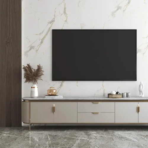 Miniatura 4 de LACHEERY Papel tapiz grueso de mármol blanco para despegar y pegar, papel tapiz blanco y dorado para cocina, papel de pared para encimera, papel