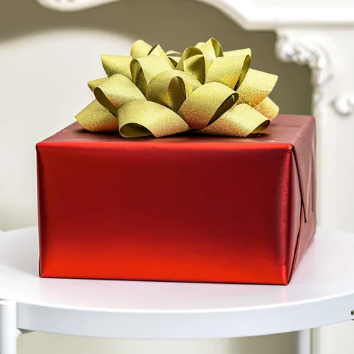 Miniatura 3 de LeZakaa Lazo de regalo con purpurina de 8 pulgadas, lazo de regalo autoadhesivo dorado para cumpleaños, Navidad, boda, vacaciones (1 unidad)