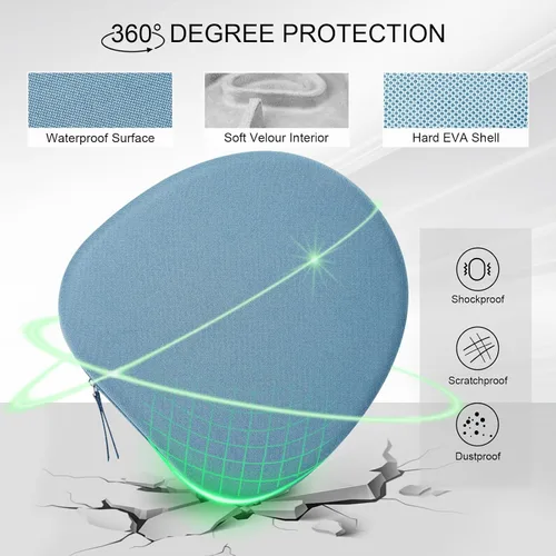 Miniatura 4 de Funda de viaje Sleep Mode para AirPods Max, funda rígida de transporte GEVO para auriculares Apple AirPods Max, bolsa de almacenamiento portátil Azul