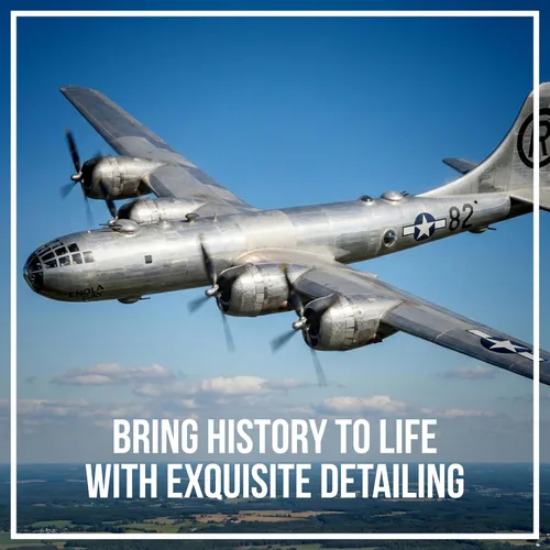 Miniatura 7 de Daron Worldwide Trading B-29 Superfortress Enola Gay Vehículo (escala 1:200), Blanco