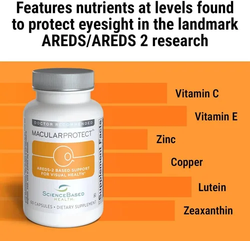 Miniatura 4 de ScienceBased Health MacularProtect AREDS 2 Formula – Suplemento vitamínico y mineral para la salud ocular con luteína, zeaxantina y vitaminas B