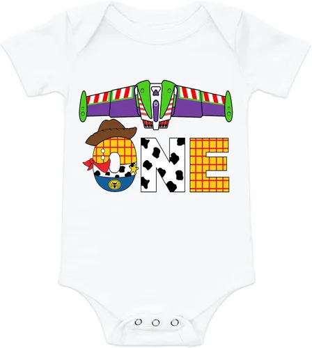 Camiseta de primer cumpleaños de juguete, traje de fiesta para niña y niño