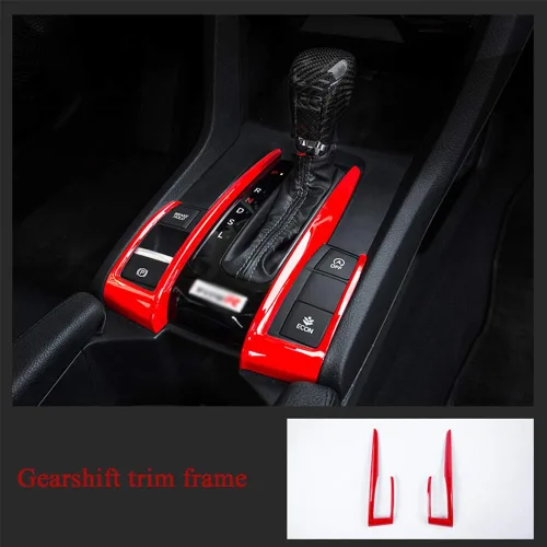 Miniatura 2 de XITER Panel de engranajes de fibra de carbono y plástico ABS, decoración de caja de cambios, accesorios para Honda 10th Civic 2016 2017 2018 2019