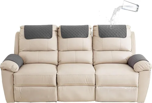 Miniatura 22 de XMAYODS Funda impermeable para sillón con reposabrazos, fundas antideslizantes para sofá y reposacabezas, fundas para respaldo, fundas para sillón