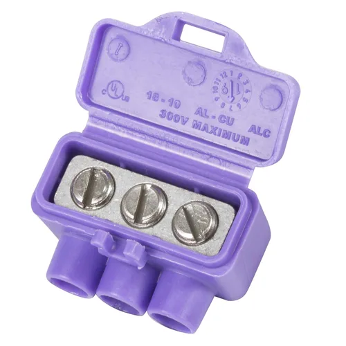 Miniatura 8 de King Innovation 95135 AlumiCONN Conector de cable de alambre, paquete de 100 unidades, púrpura, cuenta